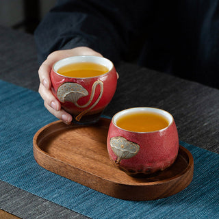 Buddha Gift Lotus Pod Engraved Teacup Kung Fu Tea Cup