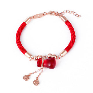 Buddha Gift Wealth Attractor Red Agate Red Rope Bracelet