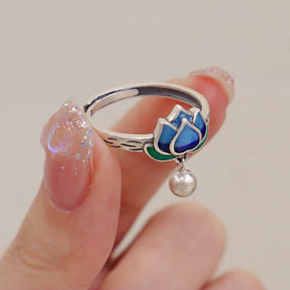 Buddha Gift Lotus Flower Pattern Enlightenment Ring