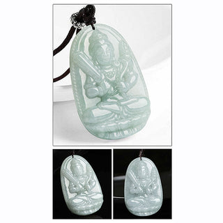Buddha Gift Chinese Zodiac Natal Buddha Jade Wealth Prosperity Necklace Pendant