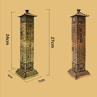 Buddha Gift Heart Sutra Alloy Incense Holder Healing Home Decoration Incense Burner