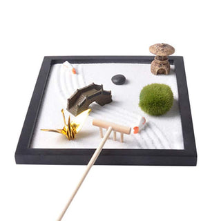 Buddha Gift Koi Fish Small Bridge Grass Landscape Peace Meditation Zen Garden Decoration