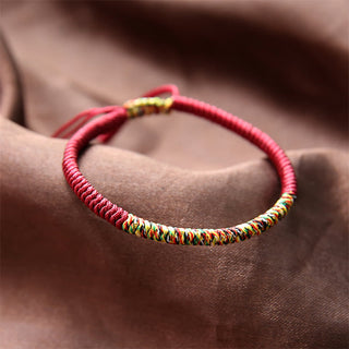 Buddha Gift Tibetan Handmade Multicolor King Kong Knot Luck Strength Braided Bracelet