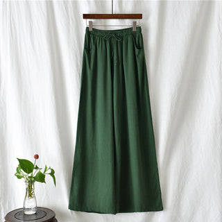 Buddha Gift Plain Wide Leg Pants Dance Women's Yoga Pants With Pockets