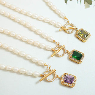 Buddha Gift Pearl Zircon Wealth Charm Necklace Pendant