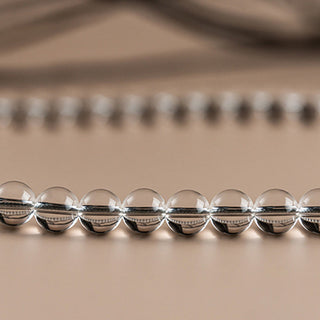 Buddha Gift 108 Beads White Crystal Jade Meditation Bracelet Mala