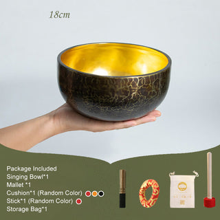 Buddha Gift Tibetan Meditation Sound Bowl Handcrafted Healing Yoga Mindfulness Singing Bowl Set