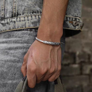 Buddha Gift Om Mani Padme Hum Engraved Peace Cuff Bracelet Bangle