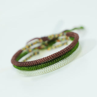 Buddha Gift 3Pcs Tibetan Handmade Multicolored Luck King Kong Knot Auspiciousness Bracelet