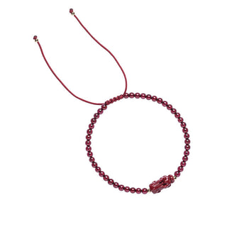 Buddha Gift Garnet Cinnabar PiXiu Blessing Calm String Bracelet