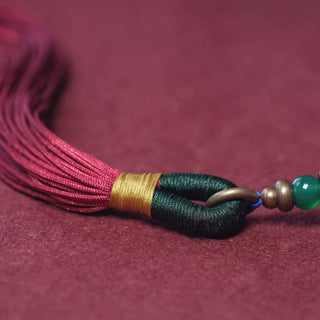 Buddha Gift 108 Mala Beads Bodhi Seed Dzi Bead Peace Tassel Bracelet