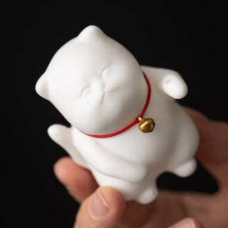 Buddha Gift Mini Cute Cat Ceramic Healing Incense Burner Desk Decoration