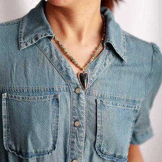 Buddha Gift Labradorite Support Healing Beaded Necklace Pendant