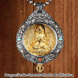 Buddha Gift Chinese Zodiac Natal Buddha Thangka Nine Palaces Eight Diagrams Wealth Rotatable Necklace Pendant