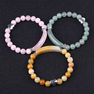 Buddha Gift Natural Crystal Beads Unisex Heart Bracelet
