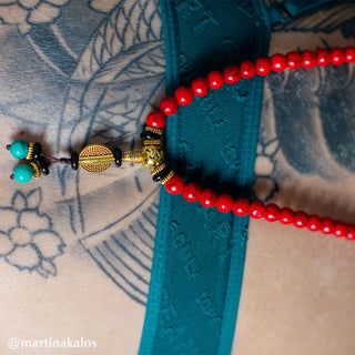 Buddha Gift Tibetan Mala Red Turquoise Lucky Necklace Bracelet
