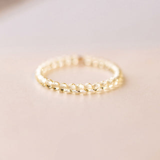 Buddha Gift Natural Citrine Happiness Prosperity Ring