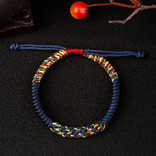 Buddha Gift Tibetan Handmade Colorful King Kong Knot Luck Braid String Bracelet