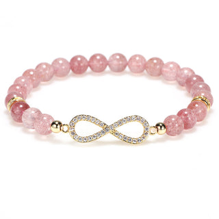 Buddha Gift Natural Strawberry Quartz Positivity Healing Bracelet
