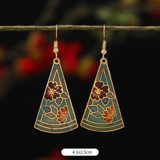 Buddha Gift Lotus Butterfly Flower Alloy Copper Enlightenment Drop Earrings