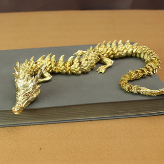 Buddha Gift Brass Copper Dragon Wealth Luck Protection Statue Figurine Home Decoration