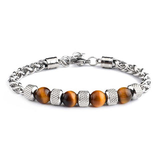 Buddha Gift Black Onyx Tiger Eye Bead Courage Bracelet