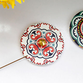 Buddha Gift Colorful Pattern Ceramic Blessing Stick Incense Burner