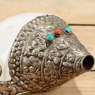 Buddha Gift Tibetan Natural Shankha Conch Shell Seashell Wealth Lucky Home Decoration