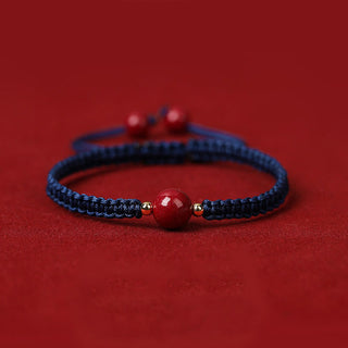 Buddha Gift Lucky Cinnabar Bead Blessing Red String Bracelet