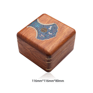 Buddha Gift Antique Flower Leaf Handmade Rosewood Jewelry Storage Box Wooden Gift Organizer Box