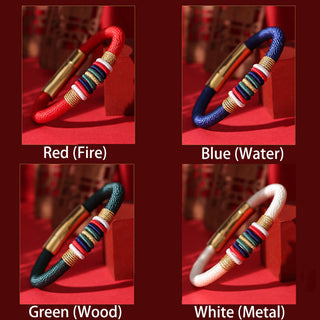 Buddha Gift Tibetan Handmade Colorful King Kong Knot Five Elements Luck Braid String Bracelet