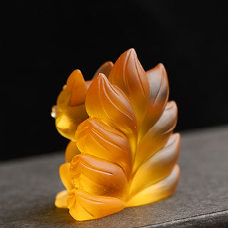 Buddha Gift Small Nine Tailed Fox Success Strength Home Figurine Decoration