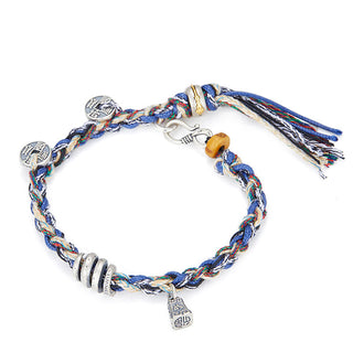 Buddha Gift 925 Sterling Silver Coins Scales Charm Handmade Blessing Bracelet