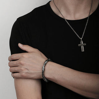 Buddha Gift 925 Sterling Silver Vintage Twisted Design Wealth Healing Chain Bracelet