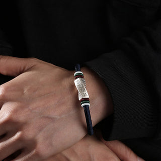 Buddha Gift 999 Sterling Silver Profits Pouring In From All Sides Handmade Blessing String Buckle Bracelet