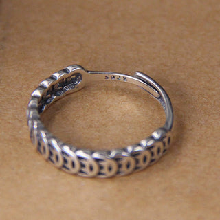 Buddha Gift Vintage Copper Coin Design Luck Adjustable Ring
