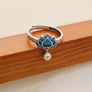 Buddha Gift Lotus Flower Pattern Enlightenment Ring