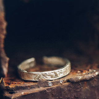 Buddha Gift 925 Sterling Silver Simple Design Blessing Couple Ring