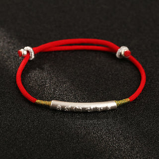 Buddha Gift Tibetan Buddhist Handmade Mani Mantra Lucky Red String Bracelet