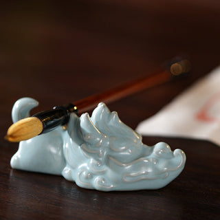 Buddha Gift Year Of The Dragon Luck Ceramic Tea Pet Home Figurine Decoration