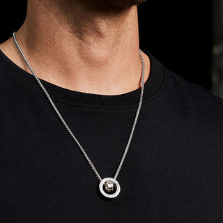 Buddha Gift Tibetan Om Mani Padme Hum Carved Peace Purity Chain Necklace Pendant