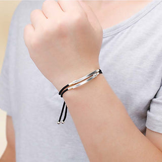 Buddha Gift 925 Sterling Silver Red String Layered Braid Bracelet