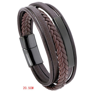 Buddha Gift Simple Design Titanium Steel Leather Luck Bracelet