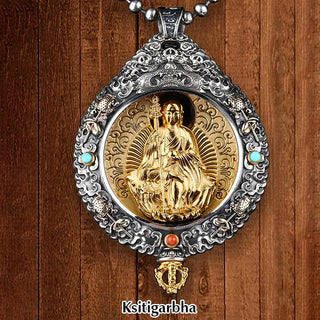 Buddha Gift Chinese Zodiac Natal Buddha Thangka Nine Palaces Eight Diagrams Wealth Rotatable Necklace Pendant