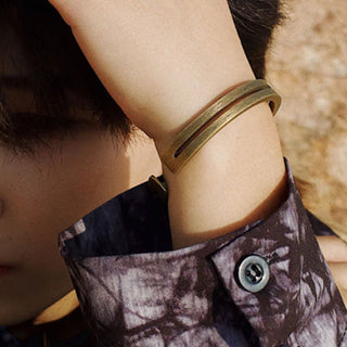 Buddha Gift Rustic Copper Luck Viking Cuff Bracelet