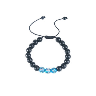 Buddha Gift Black Obsidian Luminous Glowstone Strength Bracelet