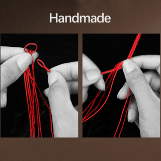 Buddha Gift 999 Gold Lucky Bead Eight Thread Peace Knot Red Rope Bracelet