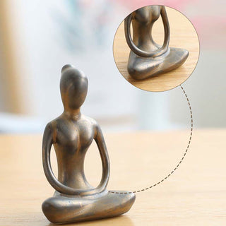 Buddha Gift Abstract Yoga Meditation Exercise Ceramics Spiritual Figurine Sculpture Decoration