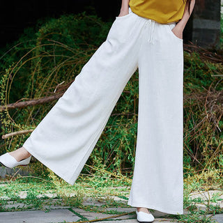 Buddha Gift Plain Wide Leg Pants Dance Women's Yoga Pants With Pockets