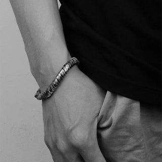 Buddha Gift 925 Sterling Silver Vintage Twisted Design Wealth Healing Chain Bracelet